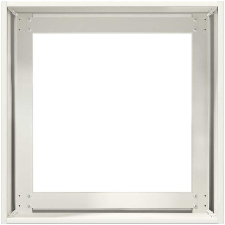 Odlingslåda vit kallvalsat stål vidaXL 40 x 40 x 40 cm – bild 5
