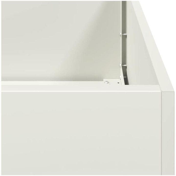 Odlingslåda vit kallvalsat stål vidaXL 40 x 40 x 40 cm – bild 7