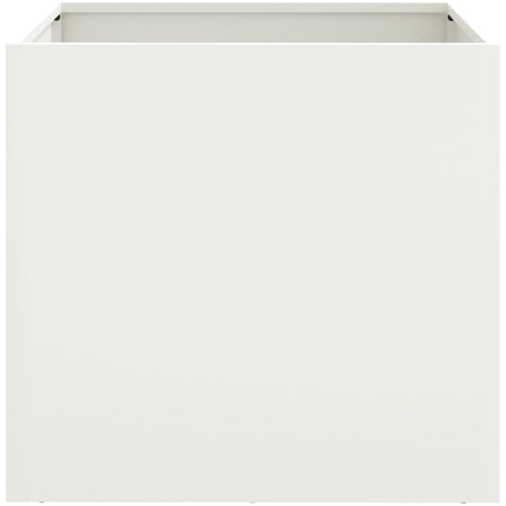 Odlingslåda vit kallvalsat stål vidaXL 49 x 47 x 46 cm – bild 5