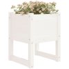 Odlingslåda vit massiv furu vidaXL 40 x 40 x 52.5 cm – miniatyr 3