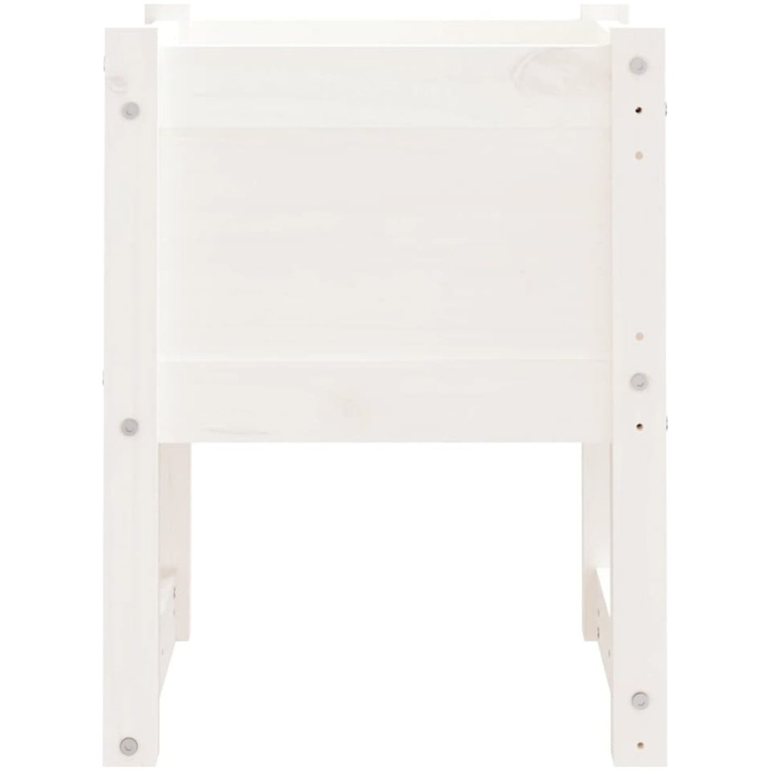 Odlingslåda vit massiv furu vidaXL 40 x 40 x 52.5 cm – bild 4