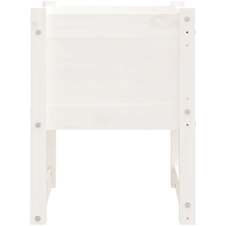 Odlingslåda vit massiv furu vidaXL 40 x 40 x 52.5 cm – bild 4