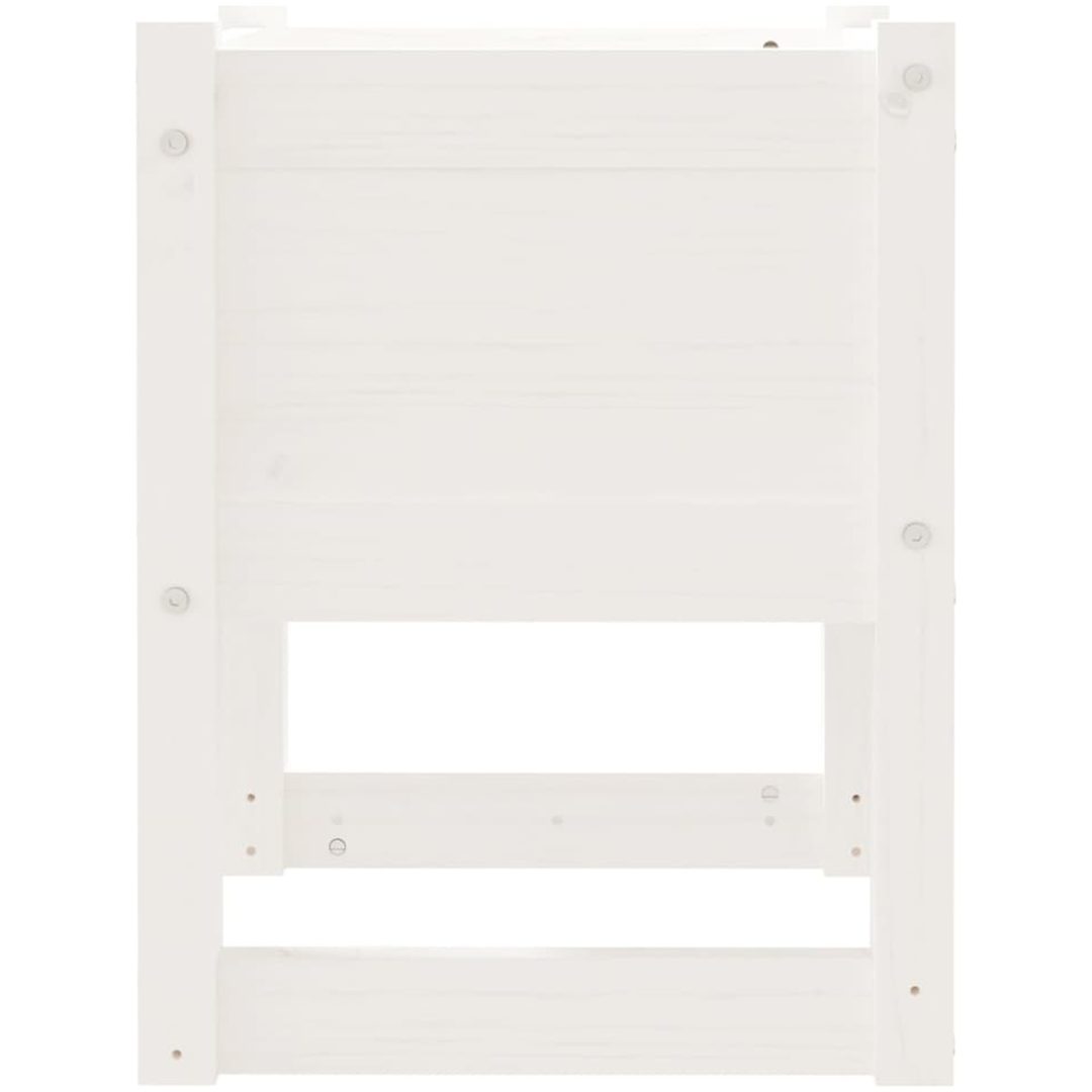 Odlingslåda vit massiv furu vidaXL 40 x 40 x 52.5 cm – bild 5