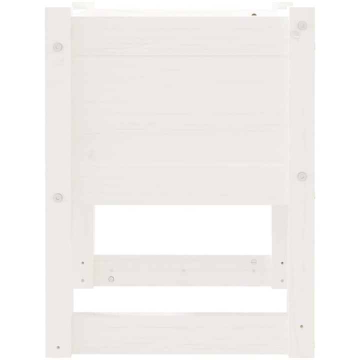 Odlingslåda vit massiv furu vidaXL 40 x 40 x 52.5 cm – bild 5