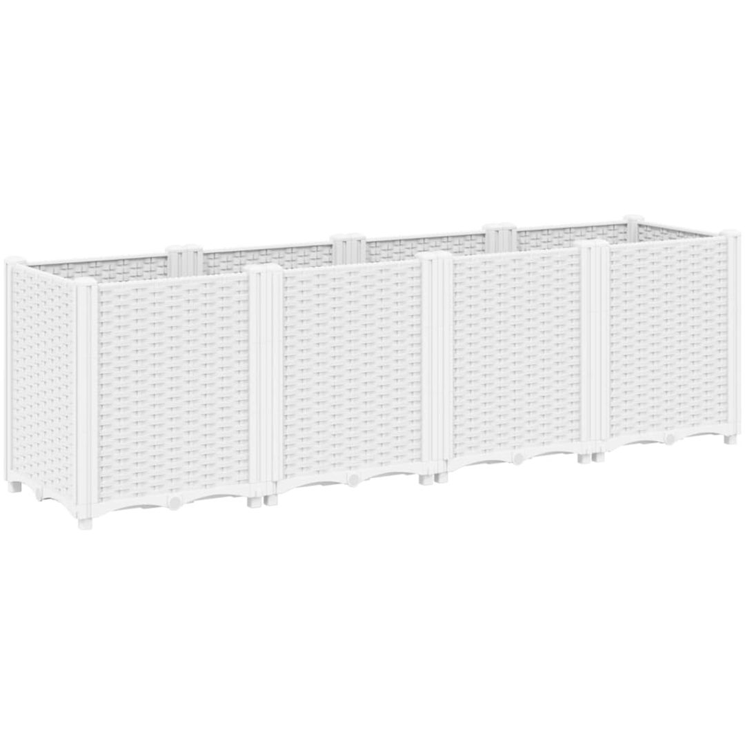 Odlingslåda vit PP vidaXL 160 x 40 x 53 cm – bild 2