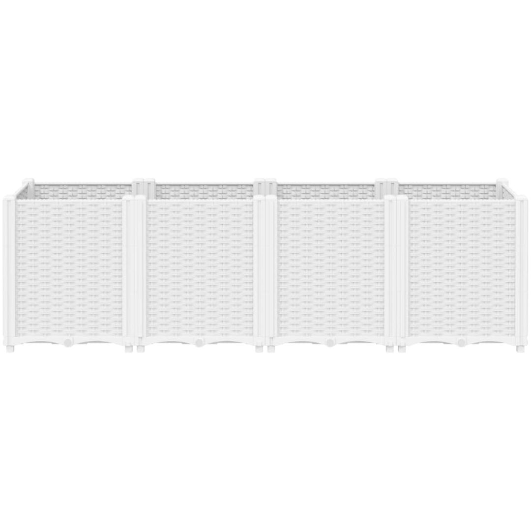 Odlingslåda vit PP vidaXL 160 x 40 x 53 cm – bild 3