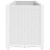 Odlingslåda vit PP vidaXL 160 x 40 x 53 cm – miniatyr 4