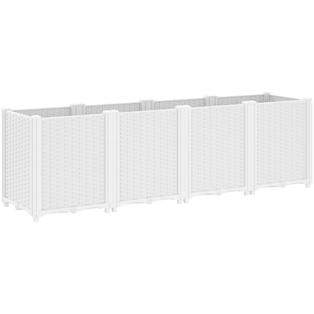 Odlingslåda vit PP vidaXL 160 x 40 x 53 cm – bild 5