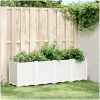 Odlingslåda vit PP vidaXL 160 x 40 x 53 cm – miniatyr 1