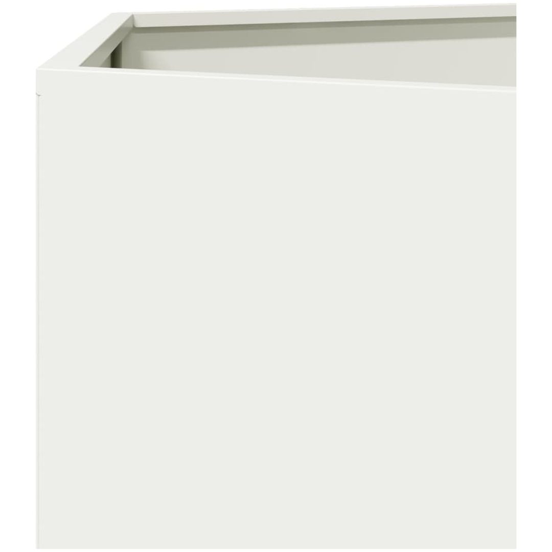 Odlingslåda vit sexkantig stål vidaXL 46 x 40 x 45 cm – bild 7