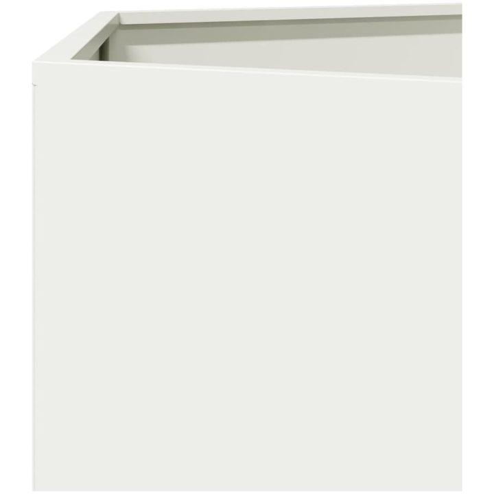 Odlingslåda vit sexkantig stål vidaXL 46 x 40 x 45 cm – bild 7