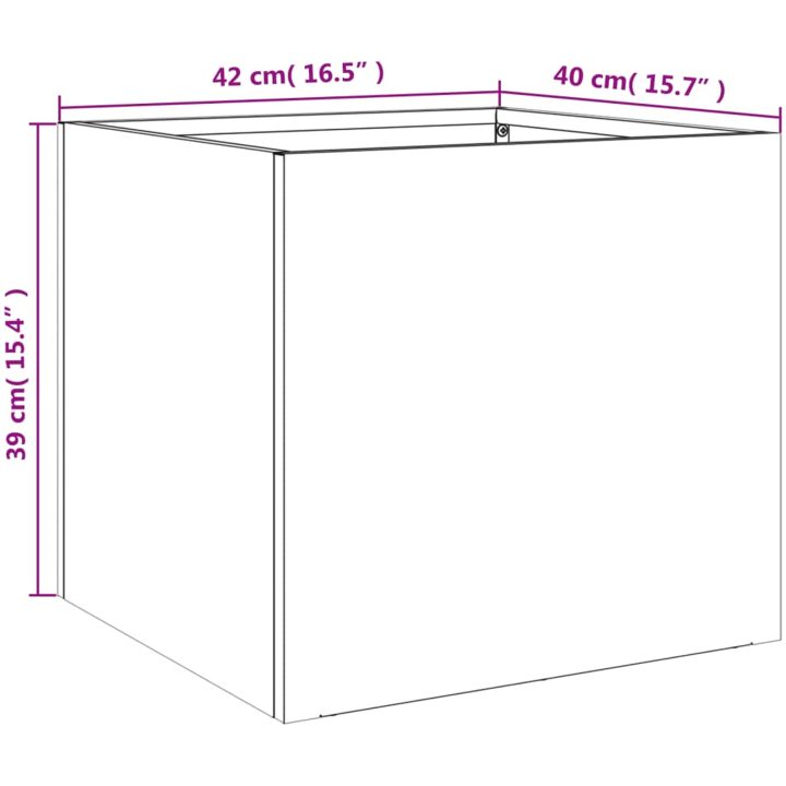 Odlingslåda vit stål vidaXL 42 x 40 x 39 cm – bild 10