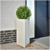 Odlingslåda vit triangulär stål vidaXL 40 x 34.5 x 70 cm – miniatyr 1