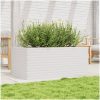 Odlingslåda vit vit massiv furu vidaXL 110 x 60 x 46 cm – miniatyr 3