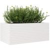 Odlingslåda vit vit massiv furu vidaXL 110 x 60 x 46 cm – miniatyr 4