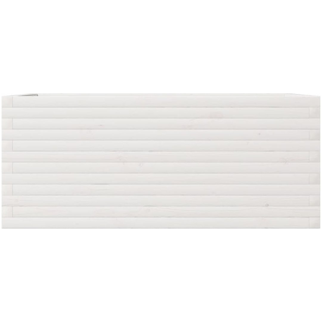 Odlingslåda vit vit massiv furu vidaXL 110 x 60 x 46 cm – bild 5