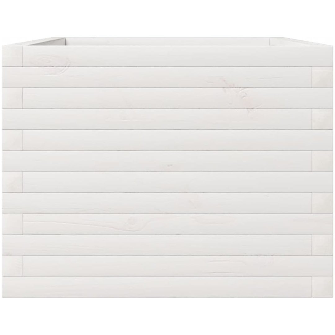 Odlingslåda vit vit massiv furu vidaXL 110 x 60 x 46 cm – bild 6