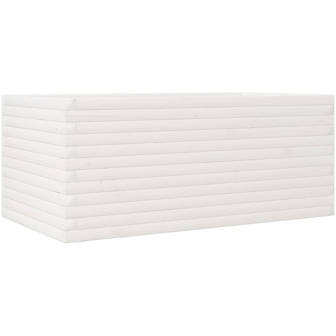 Odlingslåda vit vit massiv furu vidaXL 110 x 60 x 46 cm – bild 7