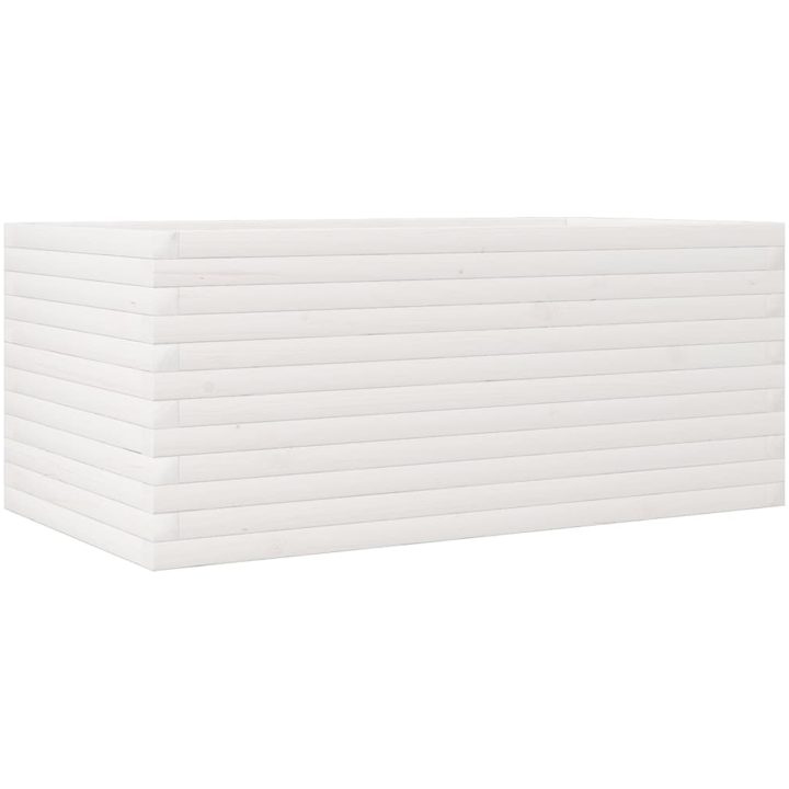 Odlingslåda vit vit massiv furu vidaXL 110 x 60 x 46 cm – bild 7