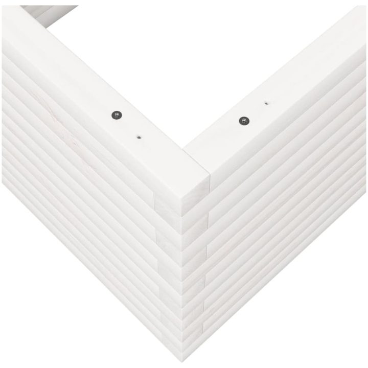 Odlingslåda vit vit massiv furu vidaXL 110 x 60 x 46 cm – bild 8