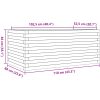 Odlingslåda vit vit massiv furu vidaXL 110 x 60 x 46 cm – miniatyr 10