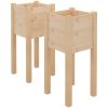 Odlingslådor 2 st 31x31x70 cm massiv furu vidaXL – miniatyr 2