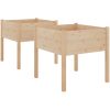Odlingslådor 2 st 70x70x70 cm massiv furu vidaXL – miniatyr 2