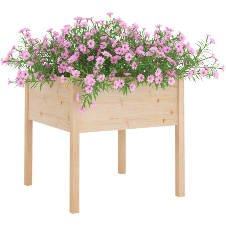 Odlingslådor 2 st 70x70x70 cm massiv furu vidaXL – bild 3