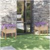 Odlingslådor 2 st 70x70x70 cm massiv furu vidaXL – miniatyr 1