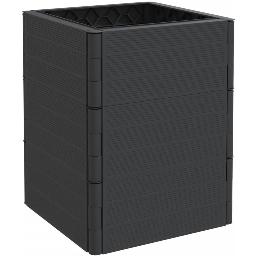 Odlingslådor 2 st antracit PP vidaXL – bild 4