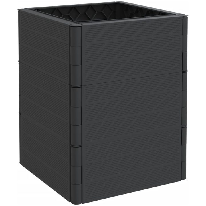 Odlingslådor 2 st antracit PP vidaXL – bild 4