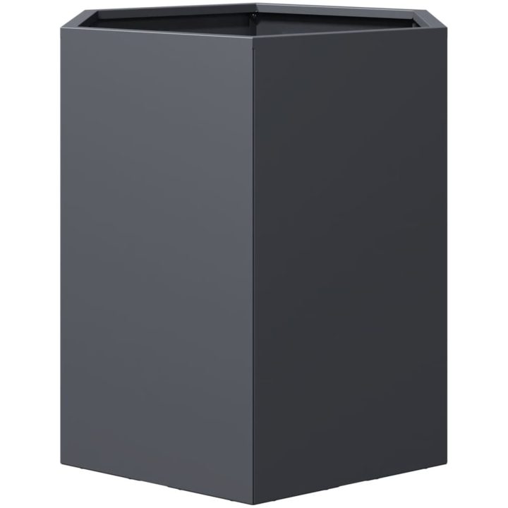 Odlingslådor 2 st antracit sexkantig stål vidaXL 46 x 40 x 45 cm – bild 7