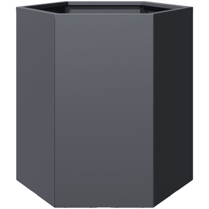 Odlingslådor 2 st antracit sexkantig stål vidaXL 46 x 40 x 45 cm – bild 9