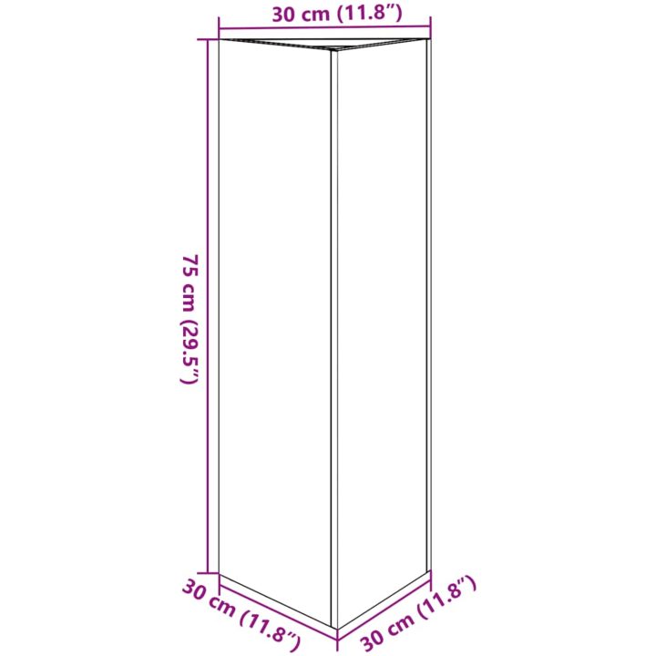 Odlingslådor 2 st antracit triangulär stål vidaXL 30 x 26 x 75 cm – bild 12