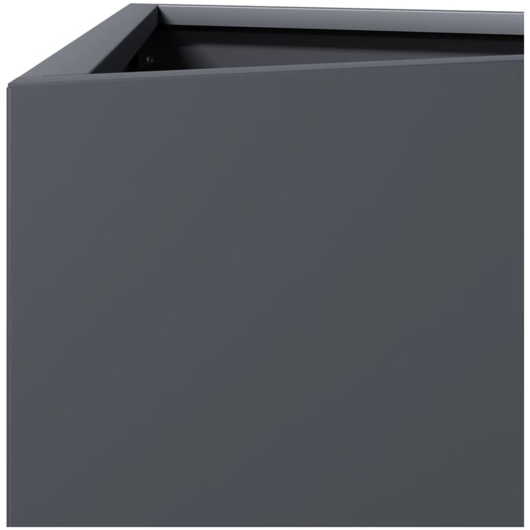 Odlingslådor 2 st antracit triangulär stål vidaXL 30 x 26 x 75 cm – bild 9
