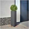 Odlingslådor 2 st antracit triangulär stål vidaXL 30 x 26 x 75 cm – miniatyr 1