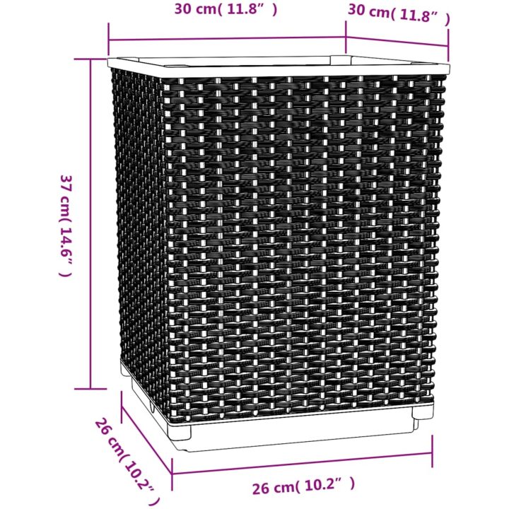 Odlingslådor 2 st blågrå 30x30x37 cm polypropen vidaXL – bild 8