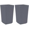 Odlingslådor 2 st blågrå 32,5x32,5x57 cm PP vidaXL – miniatyr 2