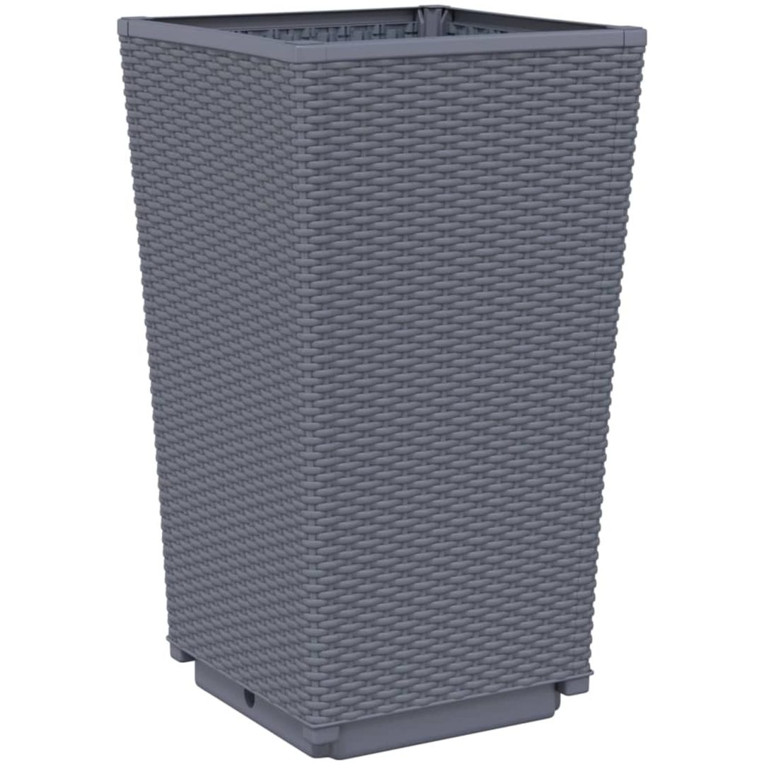 Odlingslådor 2 st blågrå 32,5x32,5x57 cm PP vidaXL – bild 4