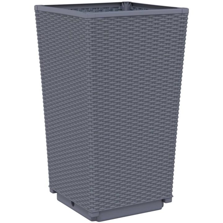 Odlingslådor 2 st blågrå 32,5x32,5x57 cm PP vidaXL – bild 4