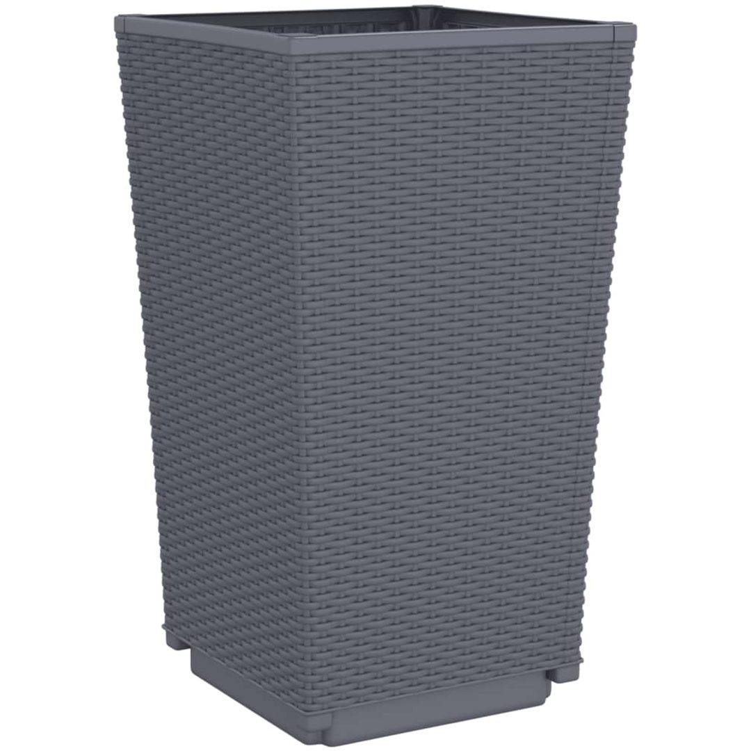 Odlingslådor 2 st blågrå 32,5x32,5x57 cm PP vidaXL – bild 7