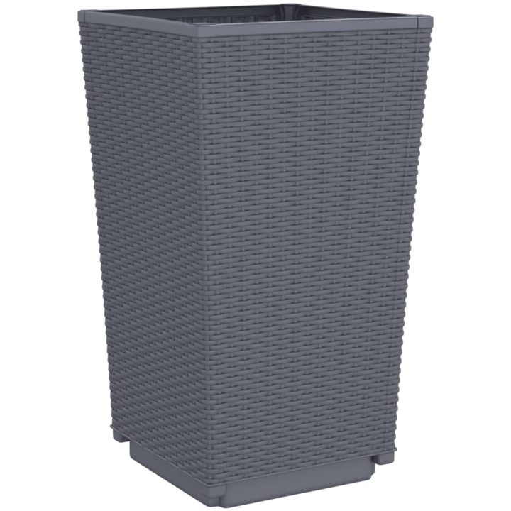 Odlingslådor 2 st blågrå 32,5x32,5x57 cm PP vidaXL – bild 7