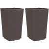 Odlingslådor 2 st brun 32,5x32,5x57 cm PP vidaXL – miniatyr 2