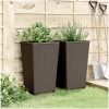 Odlingslådor 2 st brun 32,5x32,5x57 cm PP vidaXL – miniatyr 3