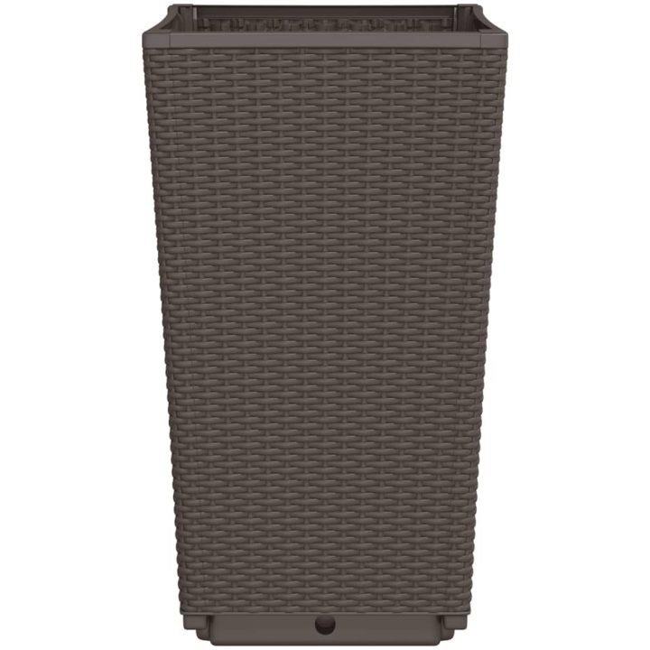 Odlingslådor 2 st brun 32,5x32,5x57 cm PP vidaXL – bild 5