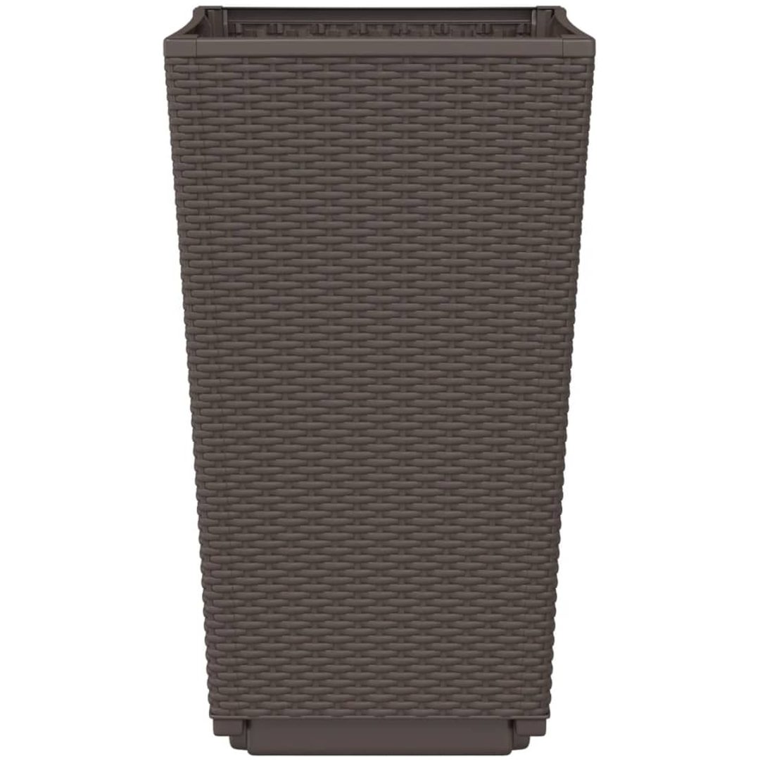 Odlingslådor 2 st brun 32,5x32,5x57 cm PP vidaXL – bild 6
