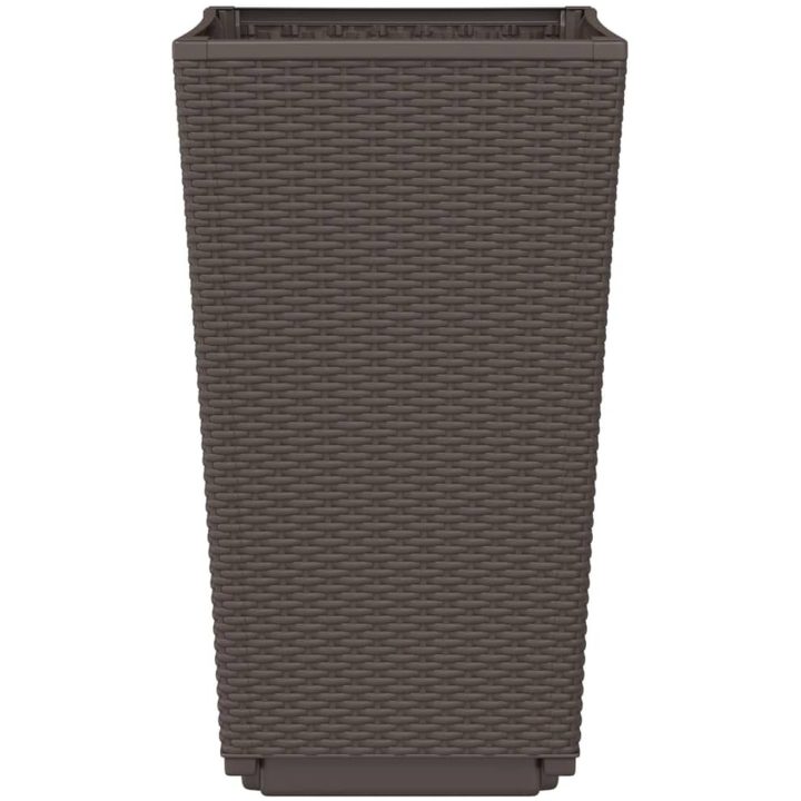 Odlingslådor 2 st brun 32,5x32,5x57 cm PP vidaXL – bild 6