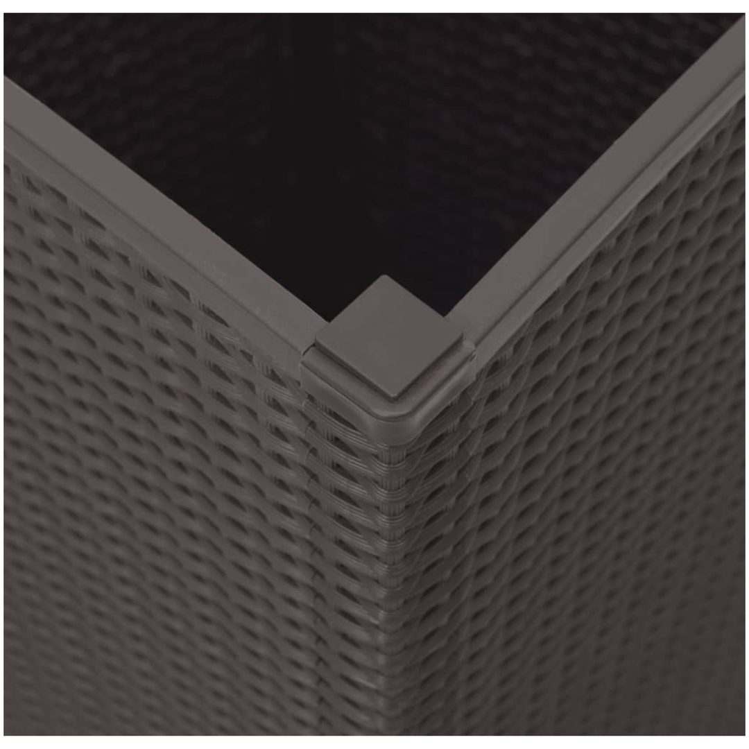 Odlingslådor 2 st brun 32,5x32,5x57 cm PP vidaXL – bild 8