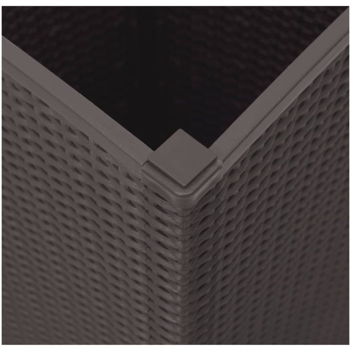 Odlingslådor 2 st brun 32,5x32,5x57 cm PP vidaXL – bild 8