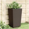 Odlingslådor 2 st brun 32,5x32,5x57 cm PP vidaXL – miniatyr 1